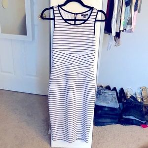 XOXO Black and White Striped Dressed